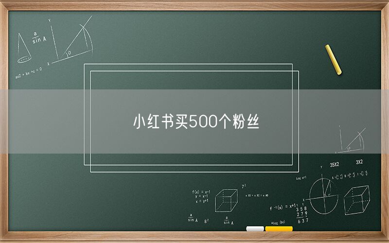 小红书买500个粉丝